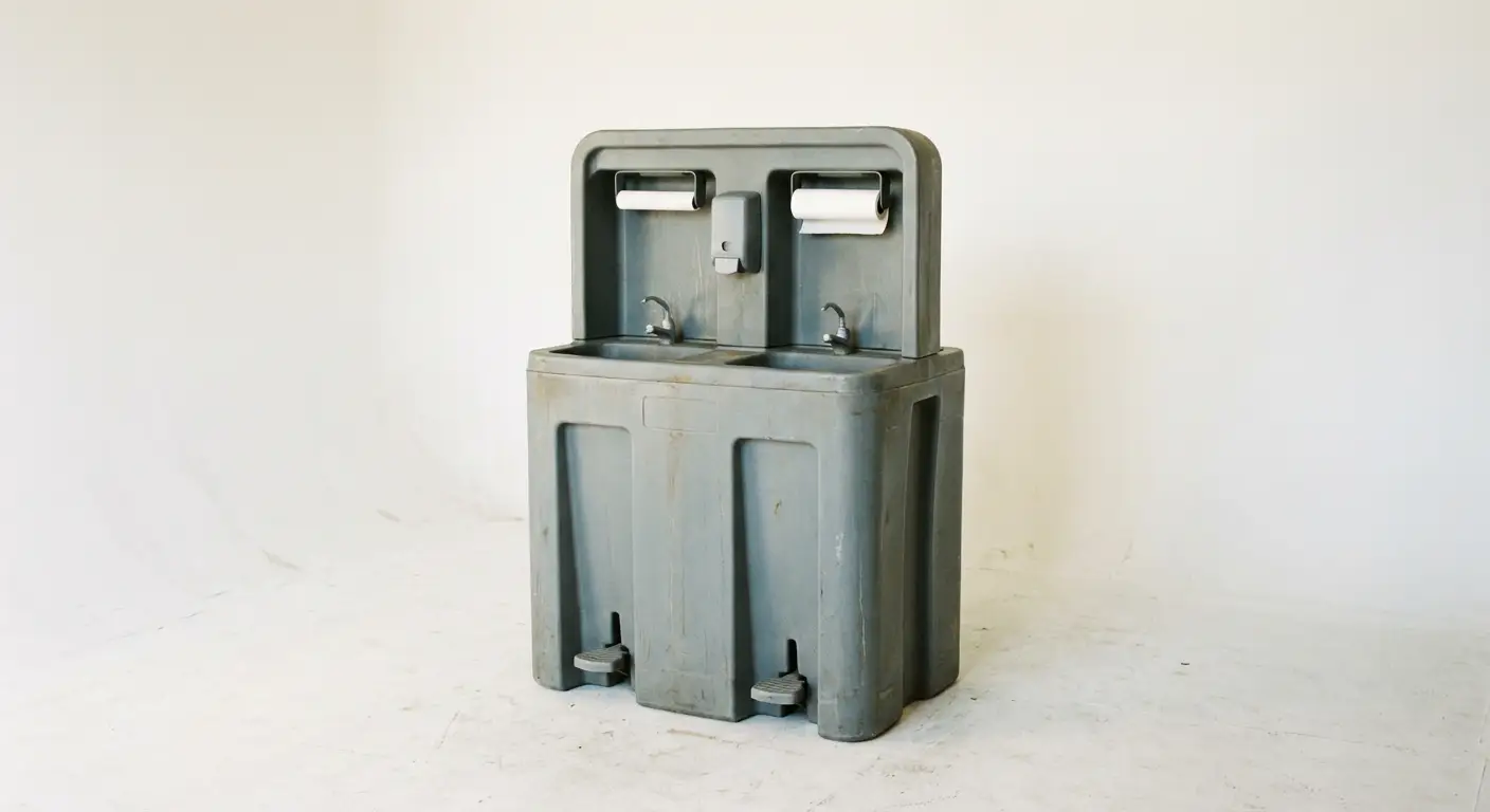 Portable hand wash station unit technical view in Ann Arbor, MI