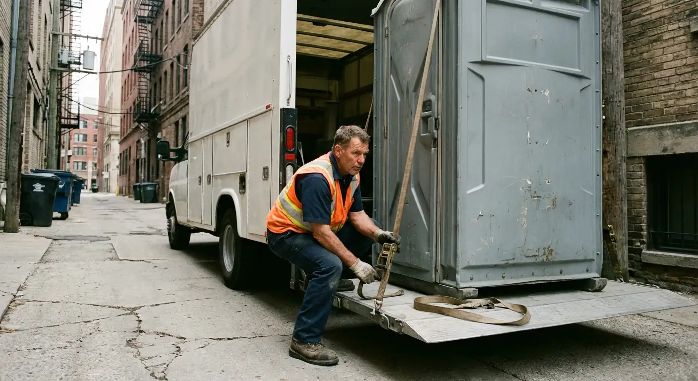 Portable sanitation services in Downtown Ann Arbor