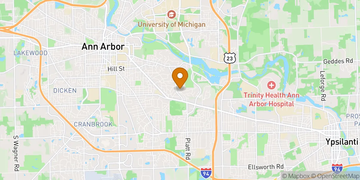 neighborhood map in Ann Arbor, MI