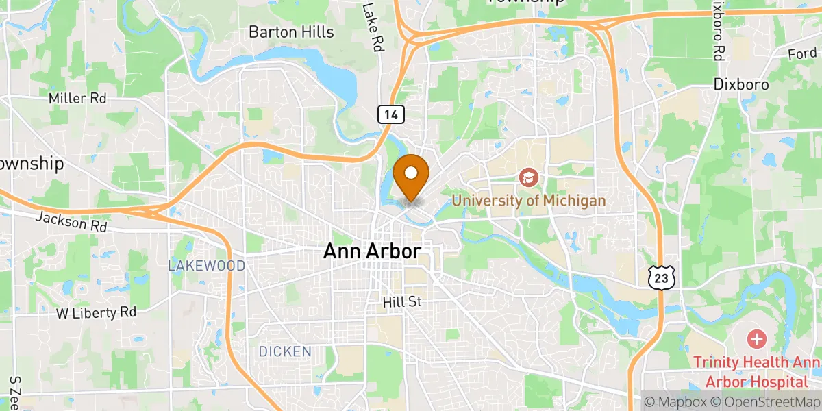  neighborhood map in Ann Arbor, MI