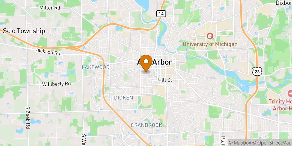  neighborhood map in Ann Arbor, MI
